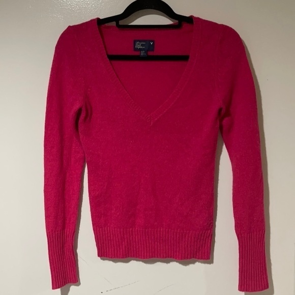 American Eagle Outfitters Women V Neck Long Sleeve Sweater XS - Picture 1 of 7